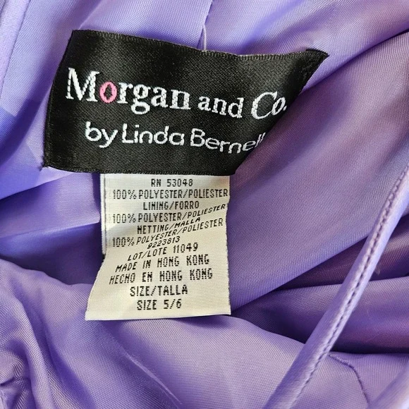 Morgan & Co Prom Dress Size 5/6 Lavender Y2K 90s Corset Formal Gown Vintage